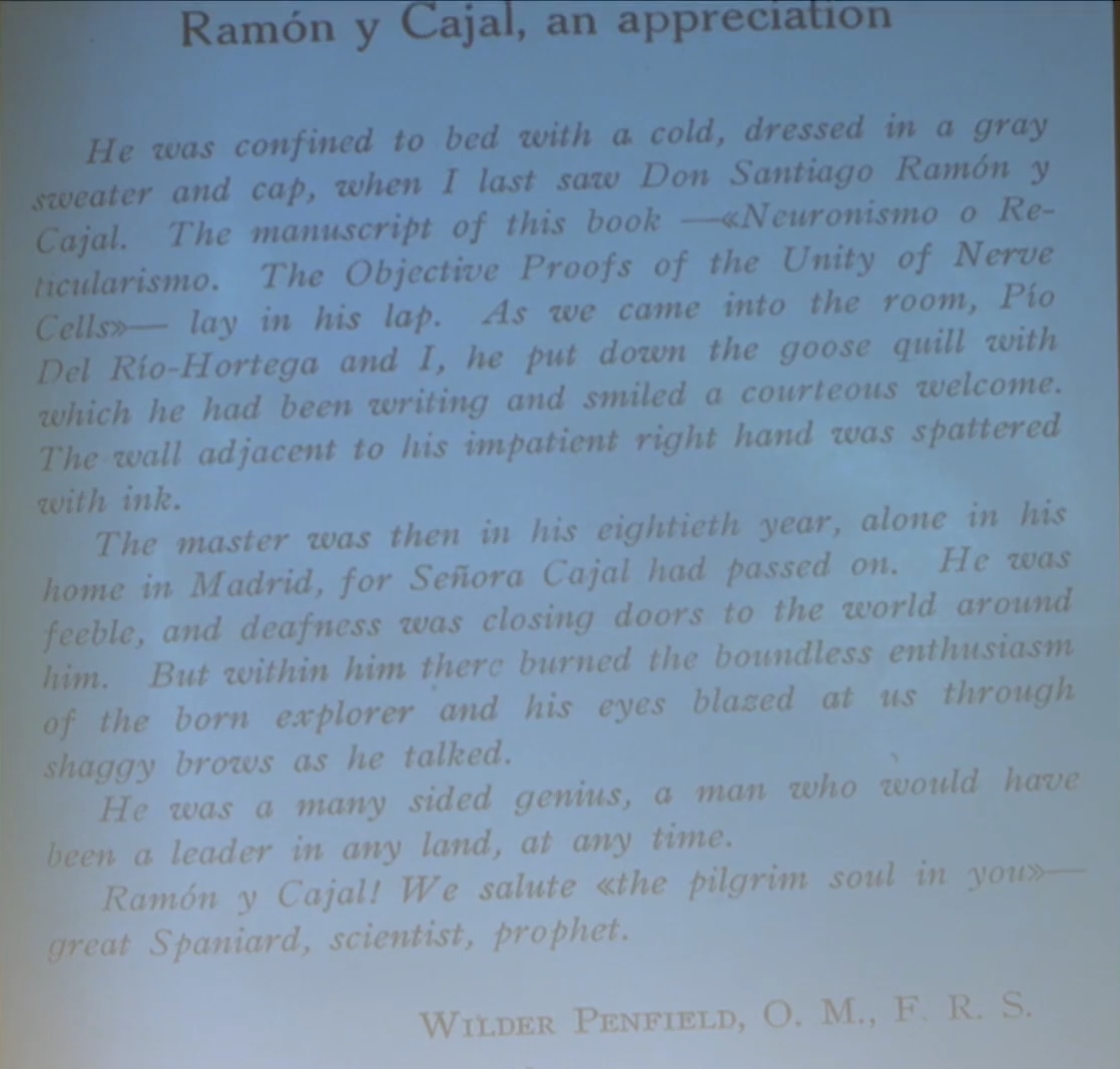 Y habitó entre nosotros Cajal, un profeta