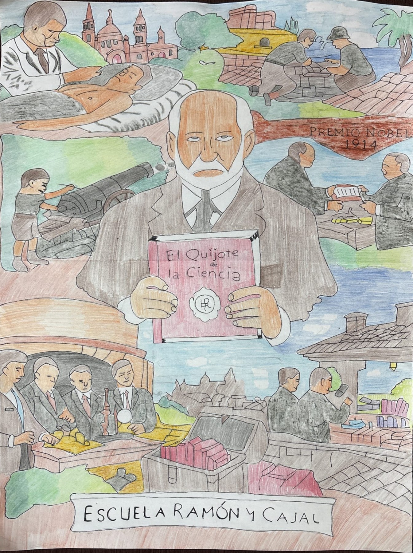 Dibujo de Santiago Ramón y Cajal 2026 - Colegio El Buen Pastor de Zaragoza