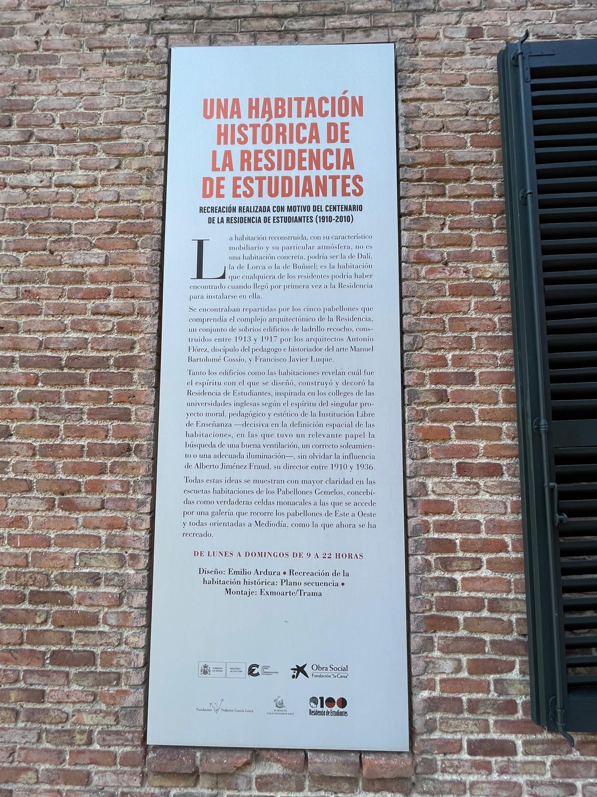 Una habitación histórica de la Residencia de Estudiantes