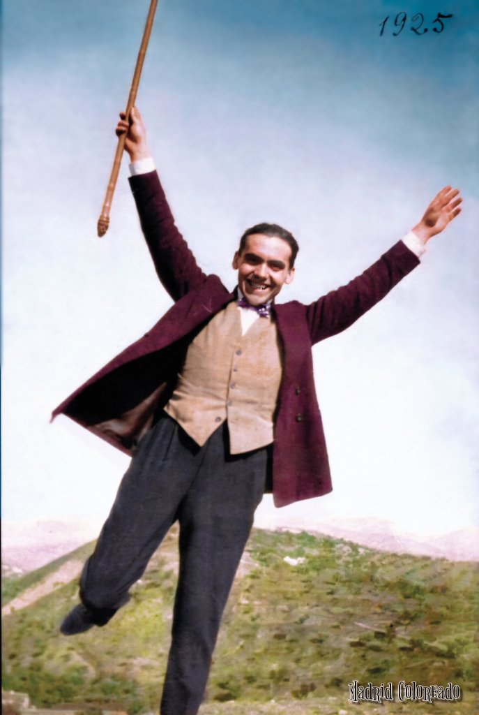 Federico García Lorca in the mountains, photographed in 1925 by his friend, filmmaker Luis Buñuel.